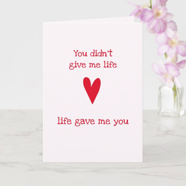 Cartão Madrasta 'Obrigada' | Red Heart (Orquídea)