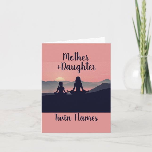 Cartão Madre Filha Twin Flames (Frente)