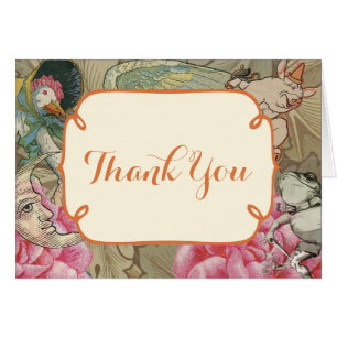 Cartão Madre Goose Enfermeira Rhyme Fairy Tale