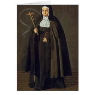 Cartão Madre Maria Jeronima de la Fuente, 1620