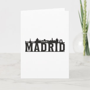 Cartão Madrid Spain City Skyline Cityscape Trip Gift Idea