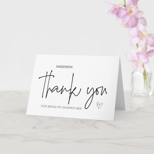 Cartão Madrinha Gift Obrigado por ser meu padrinho (Orquídea)