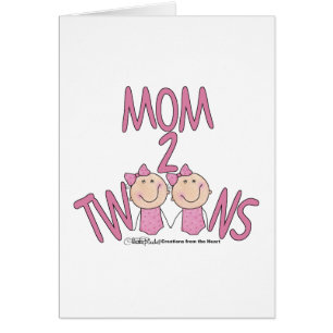 Cartão Mãe 2 Gêmeas