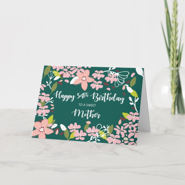 Cartão Mãe 54º Aniversário das Flores Verdes (Frente)