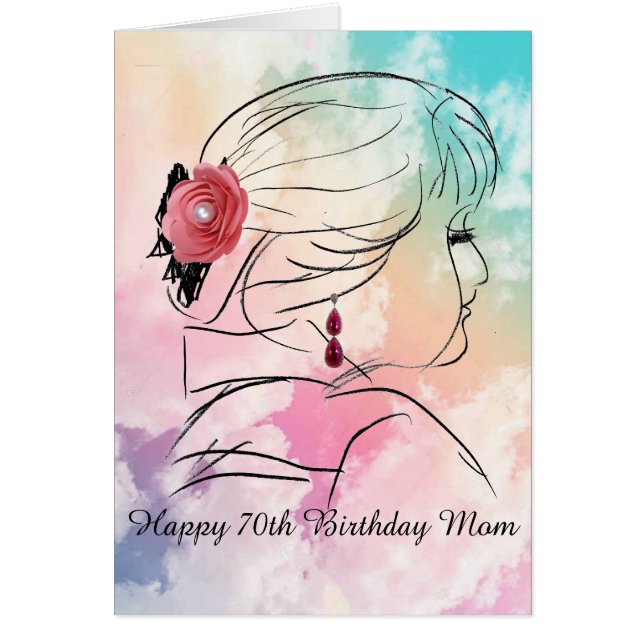 Cartão Mãe 70 Birthday (Frente)