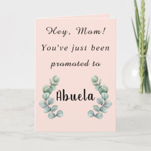 Cartão Mãe, acabaste de ser promovida a Abuela Card