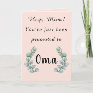 Cartão Mãe, acabaste de ser promovida a Oma Card