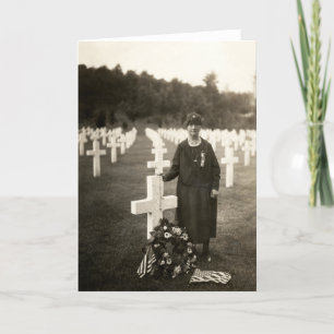 Cartão Mãe americana de WWI em seus filhos graves em