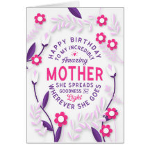 Mãe Aniversário Minha Mãe Incrivelmente Incrível