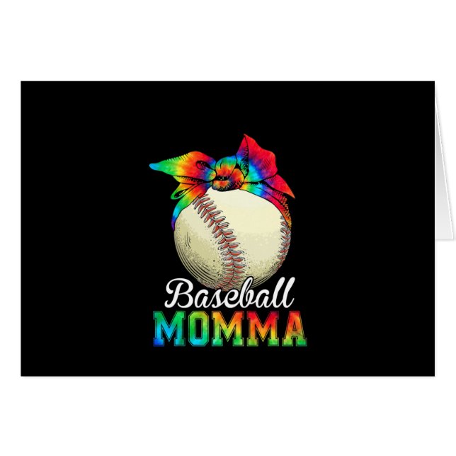 Cartão Mãe Baseball Momma Birthday (Frente Horizontal)