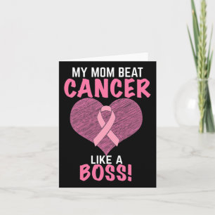 Cartão Mãe Bate Cancer Da Mama - Consciência De Sobrevivê