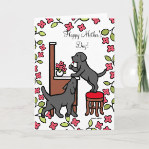 Cartão Mãe Black Lab Puppy Duo