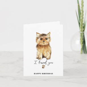 Cartão Mãe Cachorro Yorkshire Terrier Filhote Pets Pata A