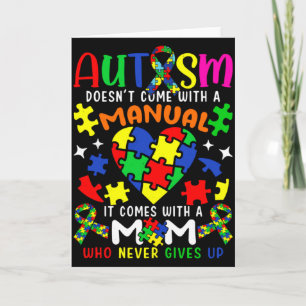Cartão Mãe Consciente do Autismo o Autismo Não Vem Com Um
