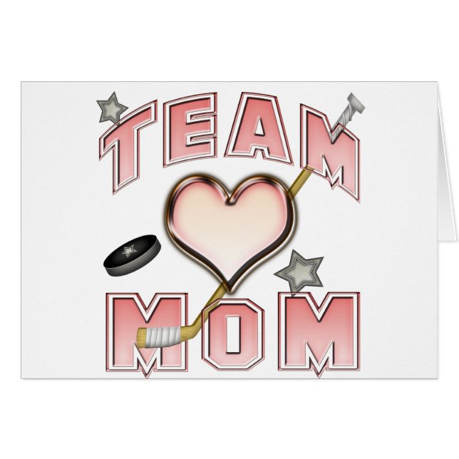 Cartão Mãe da Equipe de Hóquei em Gelo (Frente Horizontal)