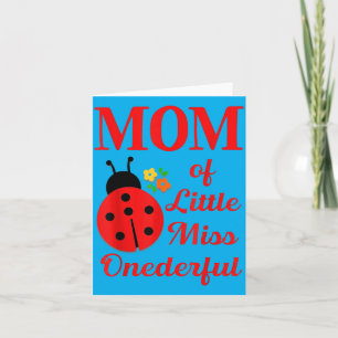 Cartão Mãe da Little Miss Onederful no 1º Aniversário
