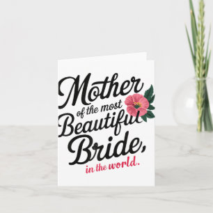 Cartão Mãe Da Mais Bela Noiva Feliz Bridal Pa