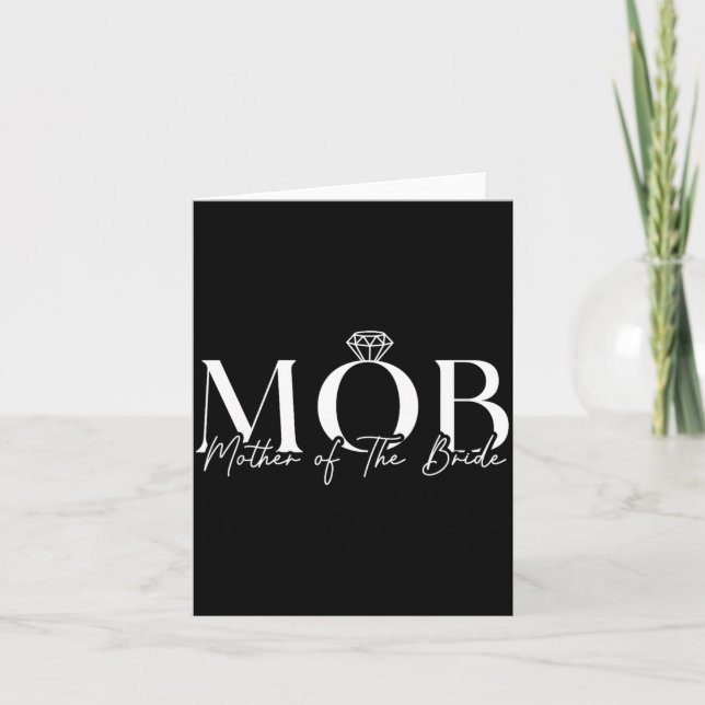 Cartão Mãe Da Noiva Multidão Casamento Mãe Mamãe Fofa (Frente)