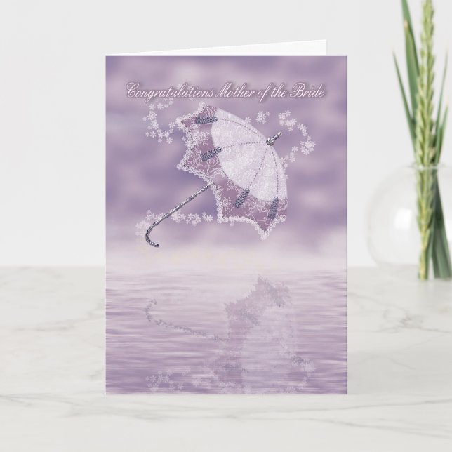 Cartão Mãe da placa de Parabéns da noiva com fluxo (Frente)