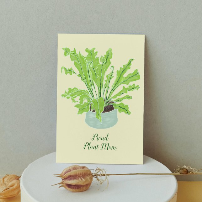 Cartão Mãe da Planta Orgulhosa - ninho de pássaro em lara (Criador carregado)