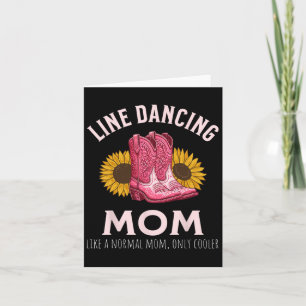 Cartão Mãe Dança em Linha Dia das Mães Country Western