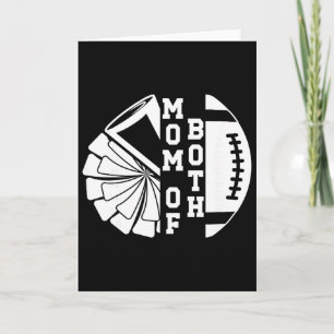 Cartão Mãe de ambos orgulhosa Footll e Cheer Mom _1