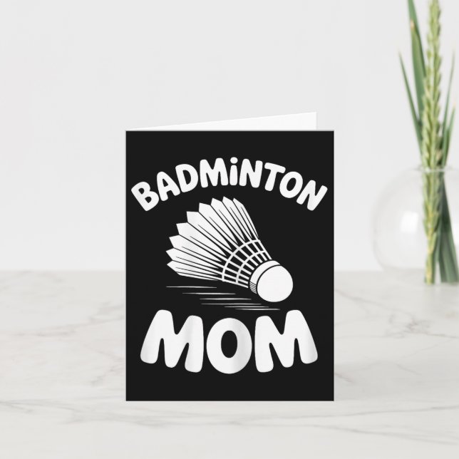 Cartão Mãe de Badminton Shuttle Badminton Engraçado  (Frente)