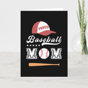 Cartão Mãe de Baseball Orgulhosa