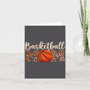 Cartão Mãe de Basquete Estampa de Leopardo Vida de Mãe Di