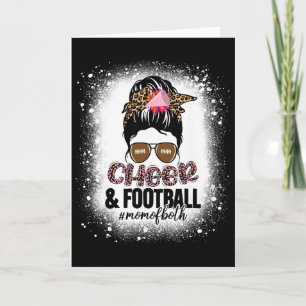 Cartão Mãe de Cheerleading de Futebol Americano de Cabelo