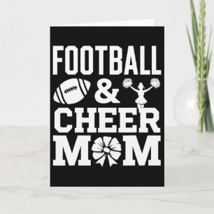 Cartão Mãe de Cheerleading de Futebol Americano de Cabelo