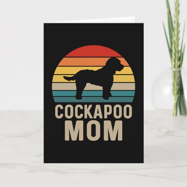 Cartão Mãe de Cockapoo (Frente)