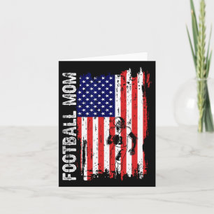 Cartão Mãe de Futebol Bandeira Americana Patriótica Mãe 4