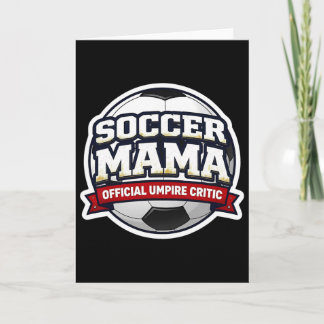 Cartão Mãe de Futebol Crítica Oficial do Árbitro Dia das