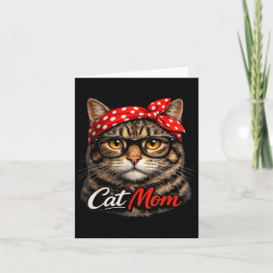 Cartão Mãe de Gato Engraçada Amantes de Gatos Fofo Dia da