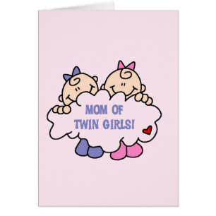 Cartão Mãe de Gêmeas Camisetas e Presentes