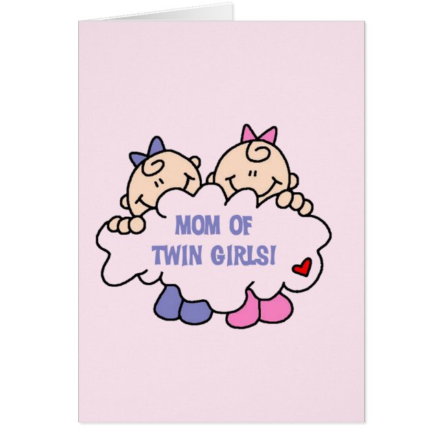 Cartão Mãe de Gêmeas Camisetas e Presentes (Frente)