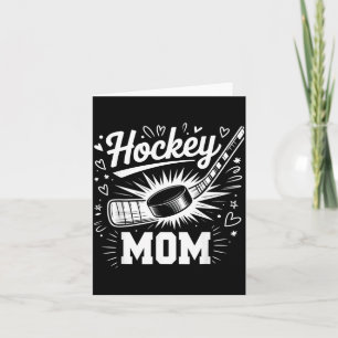 Cartão Mãe de Hockey Coração Família Dia das Mães Amante