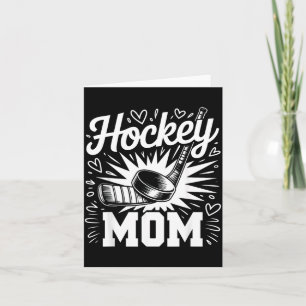 Cartão Mãe de Hockey Coração Família Dia das Mães Amante