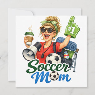 Cartão Mãe de jogador de futebol engraçada