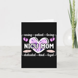 Cartão Mãe de Nicu de Bebê Pré-Termo Micro Coração de Gue
