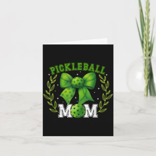 Cartão Mãe de pickleball coquette laço pickleball mamãe m