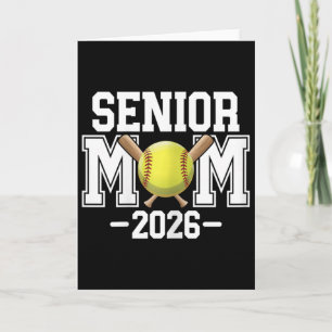 Cartão Mãe de Softbol Senior, Turma de 2026, Noite de Gal