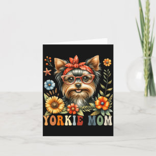 Cartão Mãe de Yorkshire Terrier Amante de Cachorro Dia da