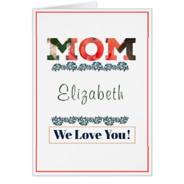 Cartão Mãe Dia de as mães Aniversário Nós Te Amo Personal