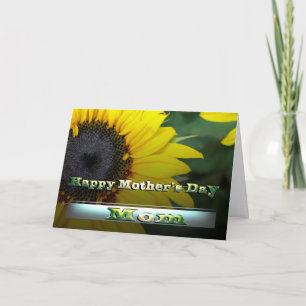 Cartão Mãe Dia de as mães feliz jardim de girassol amar