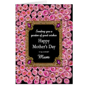 Cartão Mãe Dia de as mães - Visitas Rosa