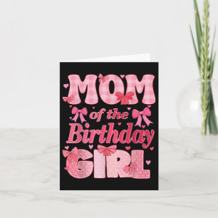 Cartão Mãe Do Arco De Coquetes Rosa Da Família Birthday G