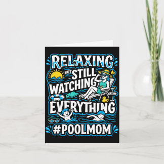 Cartão Mãe do pool masculino nadando mãe nadadora mamãe m