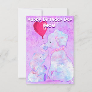 Cartão Mãe e bebê do parto de aniversário